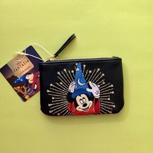 Primark x Disney Mickey Fantasia Embroidered Black Coin Pouch